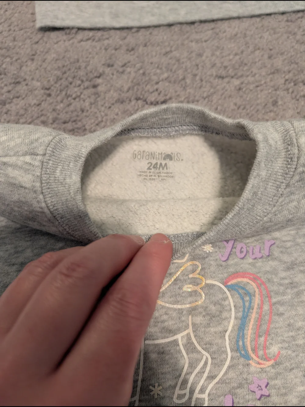 Garanimals Unicorn Sparkle Sweatshirts And Bottoms 18 24 Month FLAWED